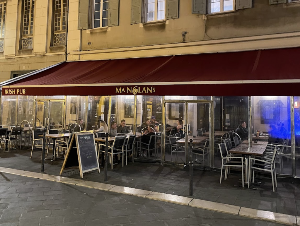 le Ma Nolan's bar ambiancé à nice 