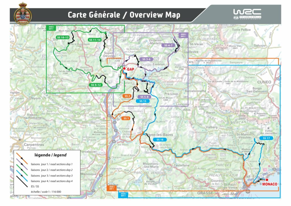 Carte rallye monte carlo 2024